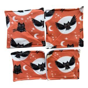 Guinea Pig Piddle Pads 4 Halloween Fall 11" Fleece Reversible New Absorbent